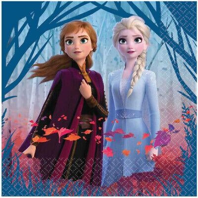 Disney Frozen 2 Party Supplies Lunch Napkins 16 Pack Birthday Anna Elsa Girl