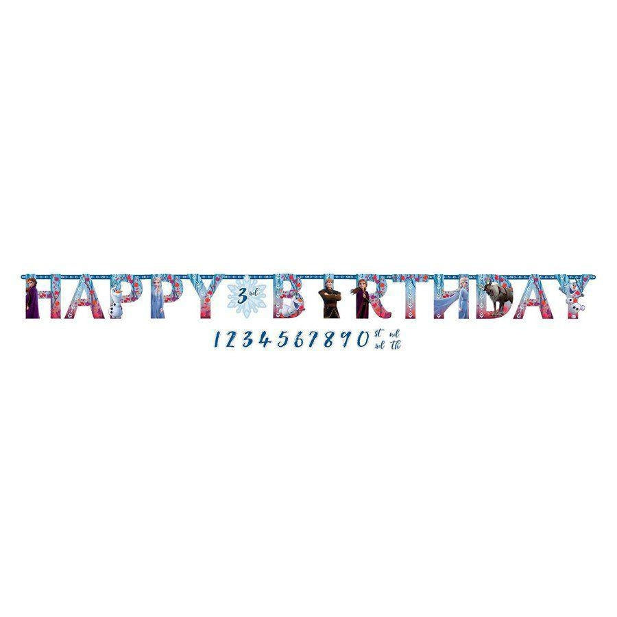 Frozen 2 Jumbo Letter Happy Birthday Banner Kit with Customizeable Numbers