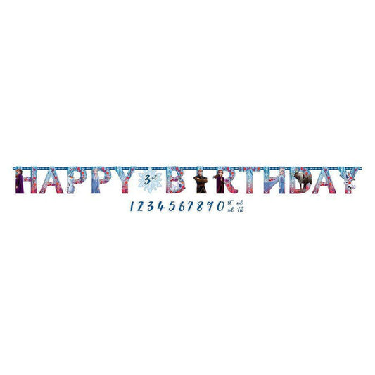 Frozen 2 Jumbo Letter Happy Birthday Banner Kit with Customizeable Numbers