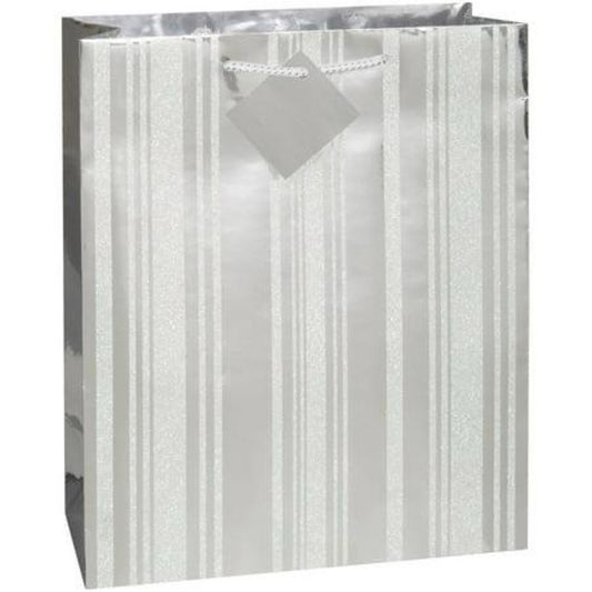 Large Glitter Striped Gift Bag