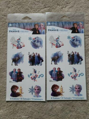 Amscan Frozen 2 Birthday Tattoos, Party Favor, 2" x 1.75"